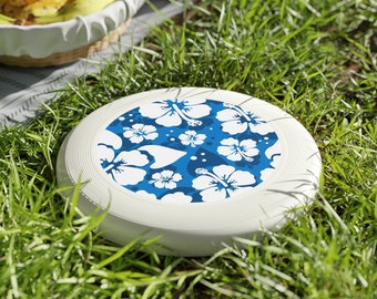 White Hibiscus, Custom Hawaiian Design, Wham-O Frisbee
