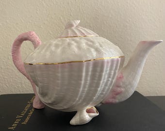 Belleek Neptune seashell teapot