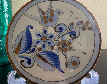 Vintage Tonala blue bird trivet