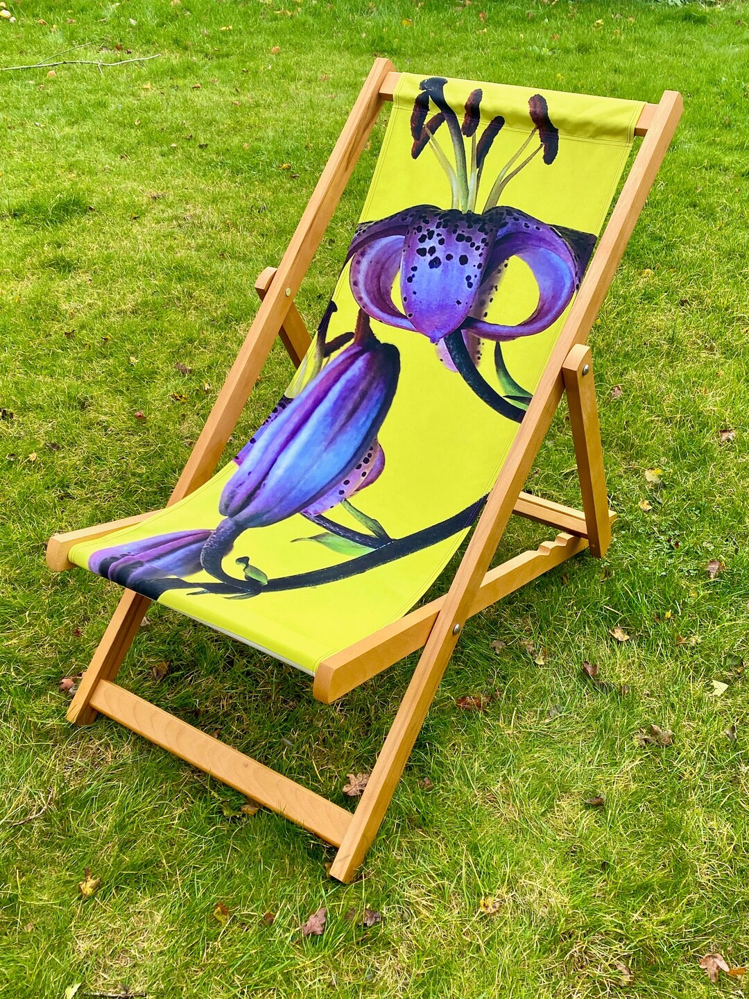 Sitting Pretty Deck Chair Canvas Sling Etsy