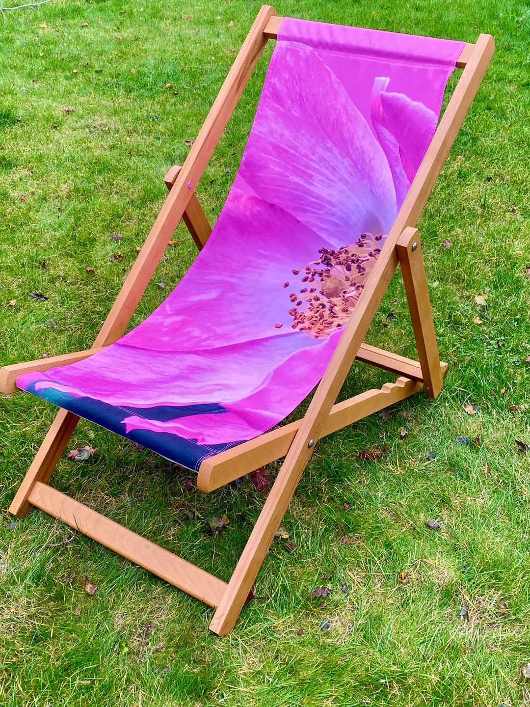 Sitting Pretty Deck Chair Canvas Sling Etsy