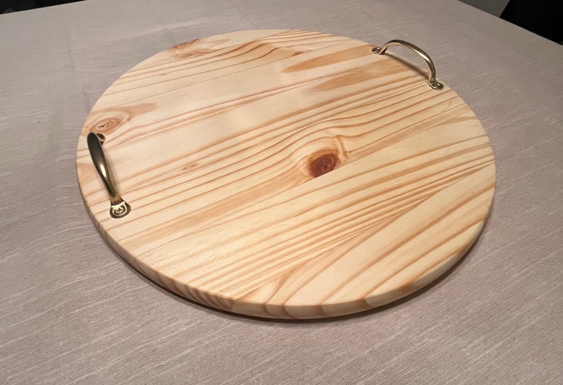 Pinewood Round Cutting Board/charcuterie Board/serving Board Etsy