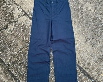 Vintage Work Pants, 1930s Pants, Striped Denim Pants, Vintage Work