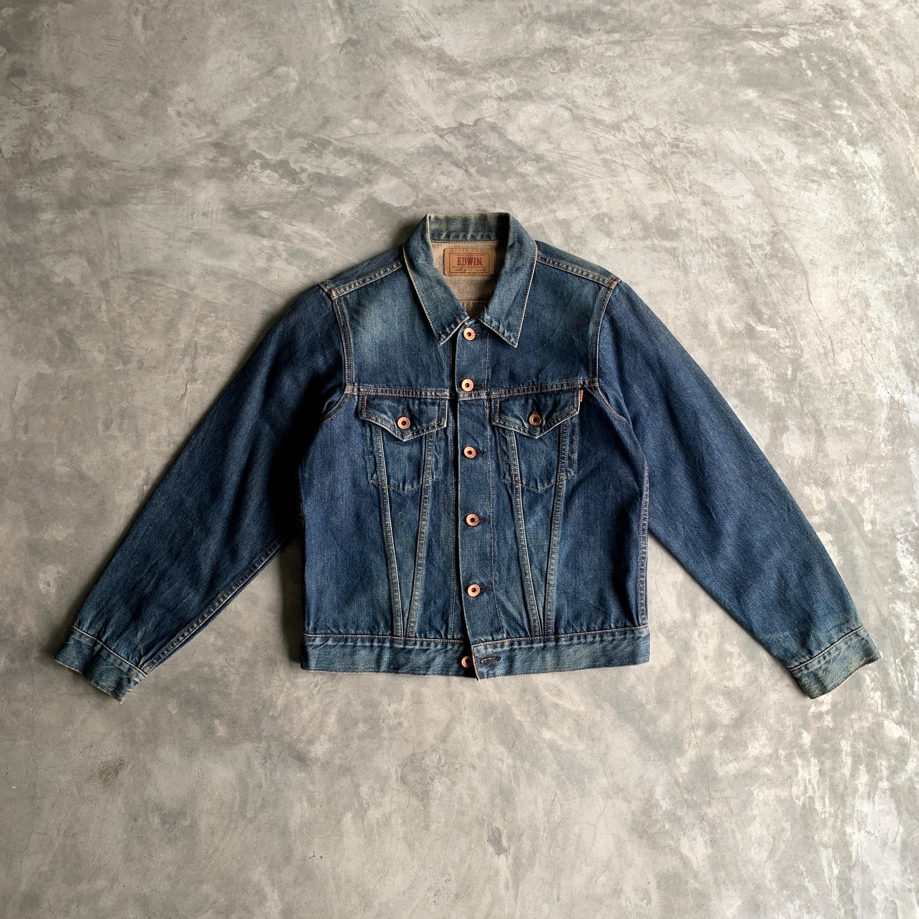 Red Selvedge Trucker Jacket 'edwin' 5550 Japan - Etsy Red Selvedge Trucker Jacket 'edwin' 5550 Japan - Etsy