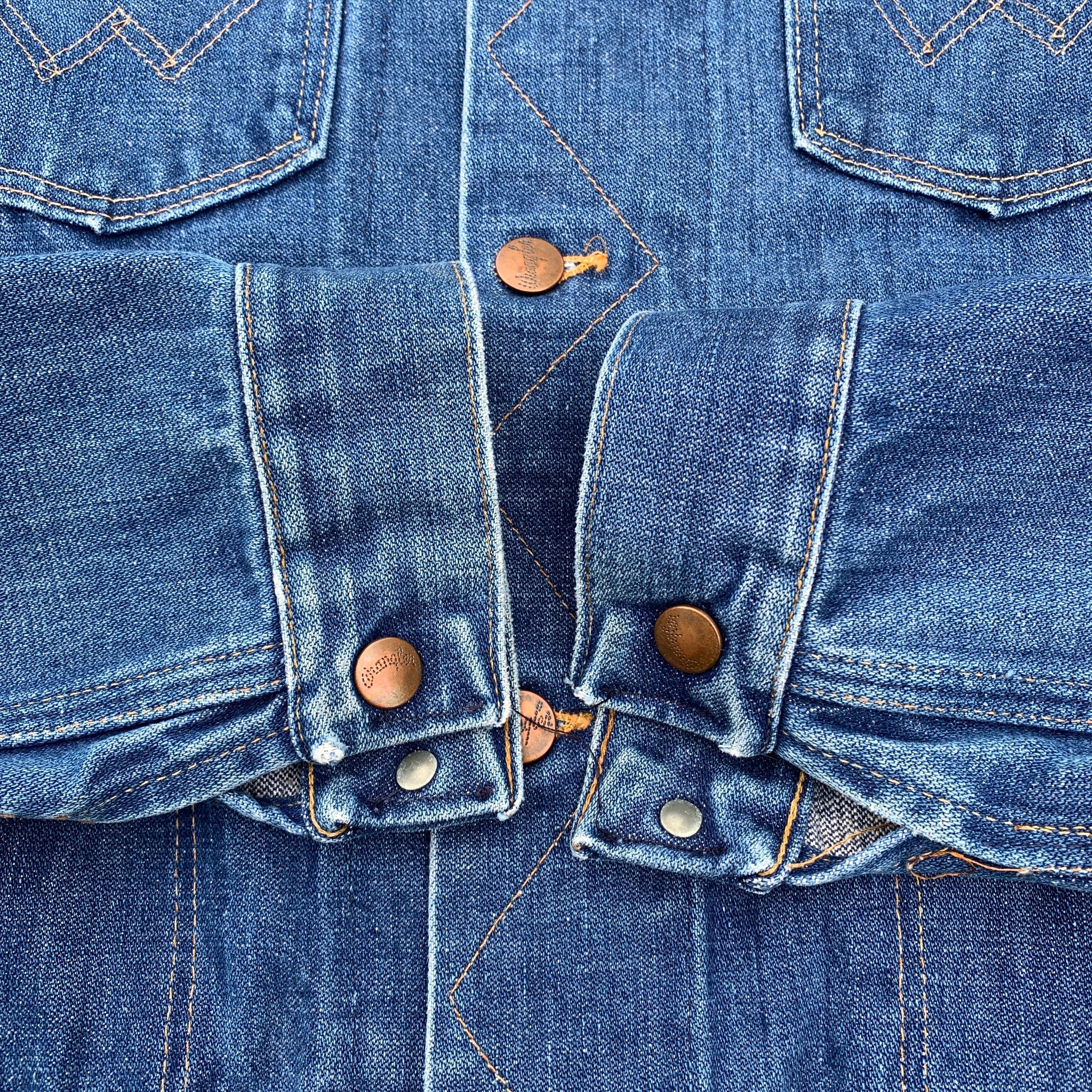 S*)様 80s USA wrangler boa denim jacket Vintage 80s Wrangler Denim Jacket Mens Small Winston Rodeo