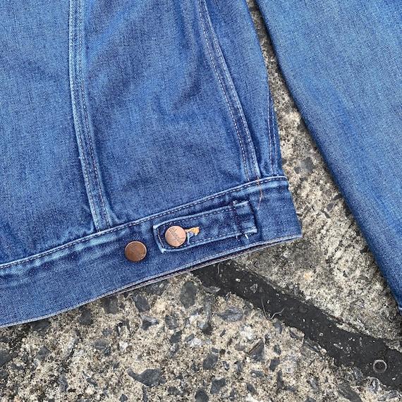 Vintage 80s Wrangler Denim Trucker Jacket, USA Made Chore Coat