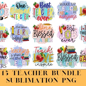Lehrer 15 Png-Bundle Lehrer-Shirt PNG Lehrer-Sublimationsentwurf Lehrer-Leben png Lehrer-Bundle Lehrer-Anerkennung Trendy PNG Lehrer