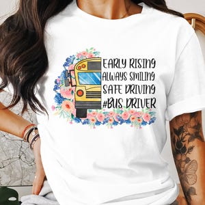 Lustiges Schulbusfahrer-Grafik-T-Shirt, zurück zu Schult-stück, perfektes Geschenk für Fahrer, Unisex, kurze Ärmel, bequem, T-Shirt für Bus