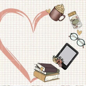 Herz Buch Lesebücher Sublimationsherz mit Büchern PNG-Datei für den Sublimationsdruck Sublimationsdesign download Download Lesezeichen PNG Schule PNG