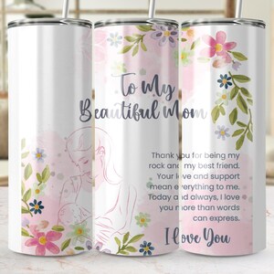 Fichier numérique pour verre à ma belle maman, 20 oz, droit et fuselé skinny papier peint pour verre, format PNG à téléchargement immédiat