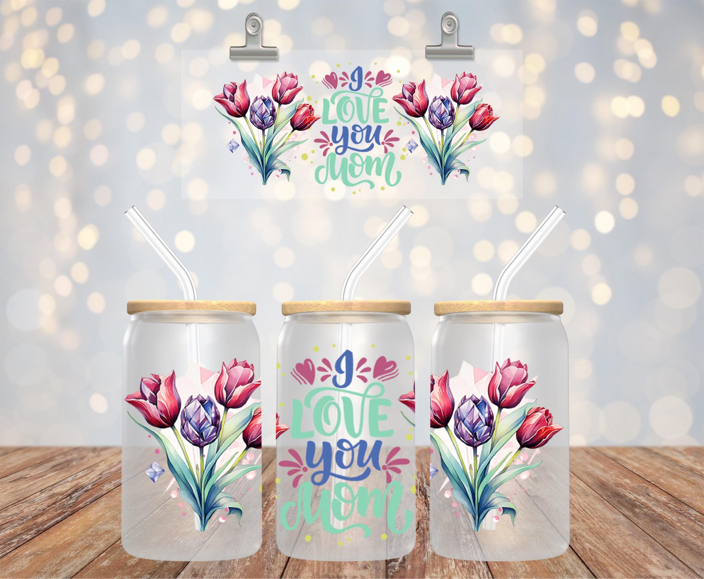 Mama Uv Dtf Flower Libbey Glass Wrap Uvdtf - Etsy UK