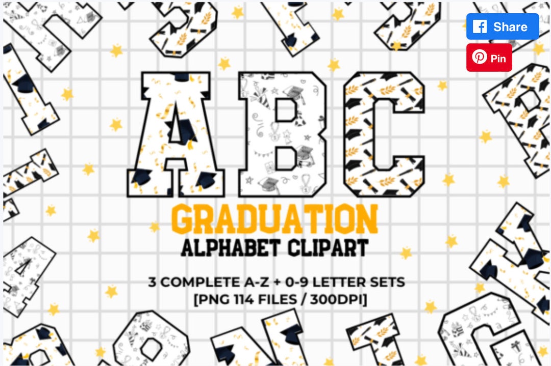 Graduation Alphabet Clipart PNG School Teacher Doodle Alphabet Teacher ...
