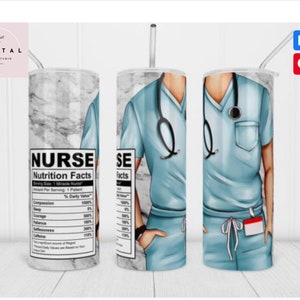 20 Unzen Krankenschwester Mode Tumbler Wrap Afroamerikanische männliche Krankenschwester Krankenschwester Leben, Becher für Männer Krankenschwester Ernährung Fakten PNG Digitale Datei