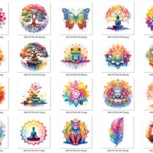 Yoga Serenity Art Design Bundle oga PNG Bundle Sublimation Designs, Trendy Yoga PNG Meditation PNG Chakra Designs Lotus Flower png