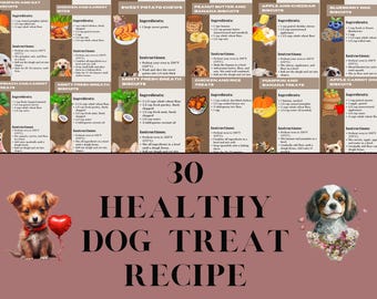 30 recetas caseras y saludables de golosinas para perros (descarga digital, derechos de reventa incluidos)