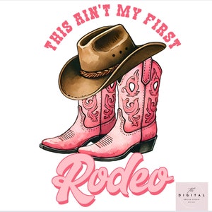 Cowgirl, questo non è il mio primo rodeo. PNG, Cowgirl, sublimazioni, design, download, design per maglietta western "Cowgirl Groovy", questo non è il mio primo rodeo.