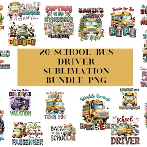 School Bus Driver Sublimation Bundle png School Bus Driver Bundle  Sublimation Print Funny Sublimation Bus Driver Sublimation School Bus PNG