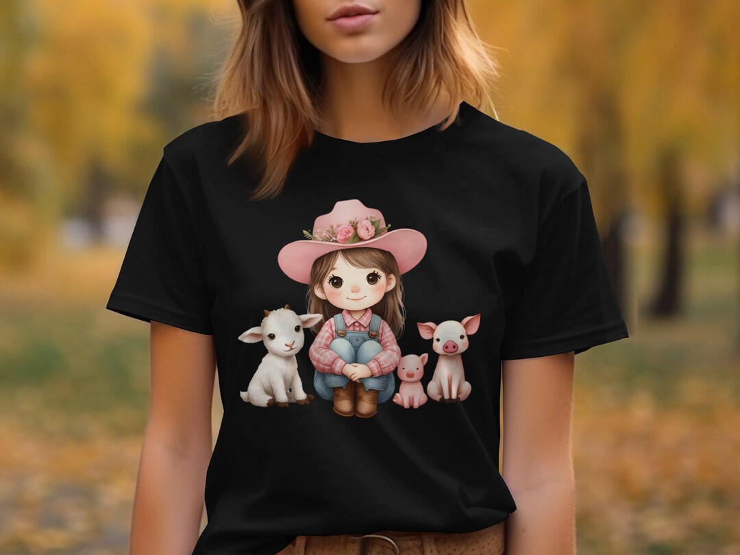 Pearl | Women's Cute Farmland Art Print Shirt main image 1