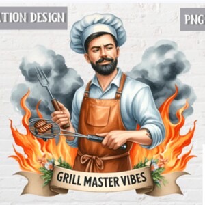 BBQ Dad Like a Regular Dad But Cooler BBQ Dad Digitaler Download PNG Druckbare Kunst Kochen Grillen Enthusiast Geschenk Vatertag