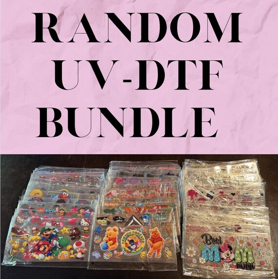 Random 16 oz UV DTF cup wrap 20 pcs / 40 pcs / 80 pcs/ 100 pcs/ 150  pcs Mystery Bundle of UVDTF