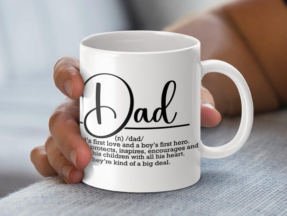 Dad Definition Coffee Mug Wrap PNG, Digital Coffee Mug Wrap, Father's Day Gift Coffee Mug, 11oz 15oz Mug Wrap, Digital Download