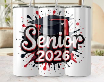 Download digitale per la laurea 2026, PNG per avvolgere un bicchiere, idea regalo per la laurea, design per la classe del 2026, design per maglietta e tazza, download immediato