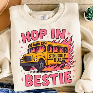 Struggle Bus PNG: Lustige Meme Clipart für Aufkleber (Digitaler Download)