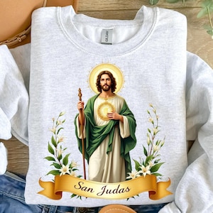 San Judas PNG: St. Jude Religious Illustration (Transparent Background, 300 DPI)