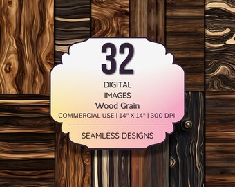 Wood Grain Digital Paper - Seamless Rustic Texture Backgrounds - Farmhouse Natural Wood Pattern - 4K JPEG - 300 DPI - Commercial Use