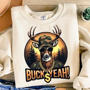Funny Deer Hunting PNG: Whitetail Buck Clipart (Digital Download)