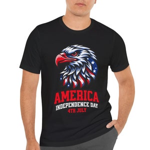 Eagle America Patriotic T-Shirt, July 4 gift, Holiday, Gift for Him, Gift for Her, American Eagle, 4th of July, American Flag Freedom shirt