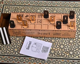 Juego de Senet egipcio artesanal: un antiguo juego de mesa