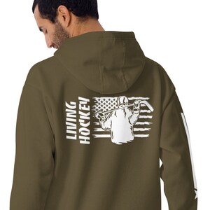Stars & Stripes Living Hockey player Unisex Hoodie