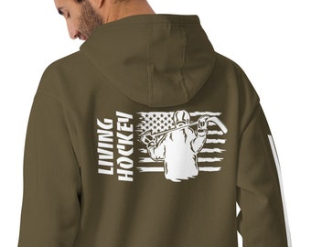 Stars & Stripes Living Hockey player Unisex Hoodie