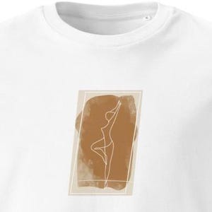 Yoga Flow Organic Cotton T-Shirt. Sustainable, Minimalist Yoga Tee for Mindful Movement, Eco-Friendly and Ethically Made Unisex Shirt