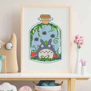 Anime cross stitch pattern ghibli cross stitch ghibli studio cross stitch instant download pdf