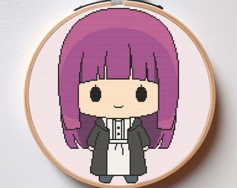Patrón de punto de cruz de mago de anime chibi (PDF)