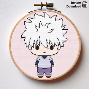 Chibi Anime Hunter Cross Stitch Pattern (PDF)
