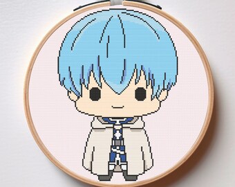 Patrón de punto de cruz de Anime Mage Chibi (PDF)