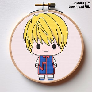 Chibi Anime Hunter Cross Stitch Pattern (PDF)