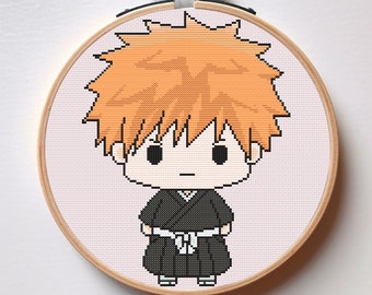 Cross stitch anime cross stitch pattern cross stitch swordman cross-stitch mascot cross stitch for kids cross-stitch PDF