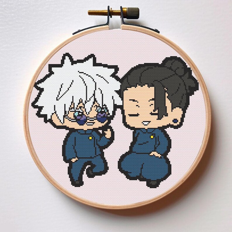 Jujutsu Kaisen Cross Stitch Pattern: Chibi Anime Set (PDF Download) - Etsy