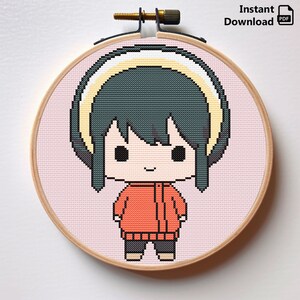 Cross stitch anime cross stitch pattern cross stitch spy cross-stitch mascot cross stitch for kids cross-stitch PDF