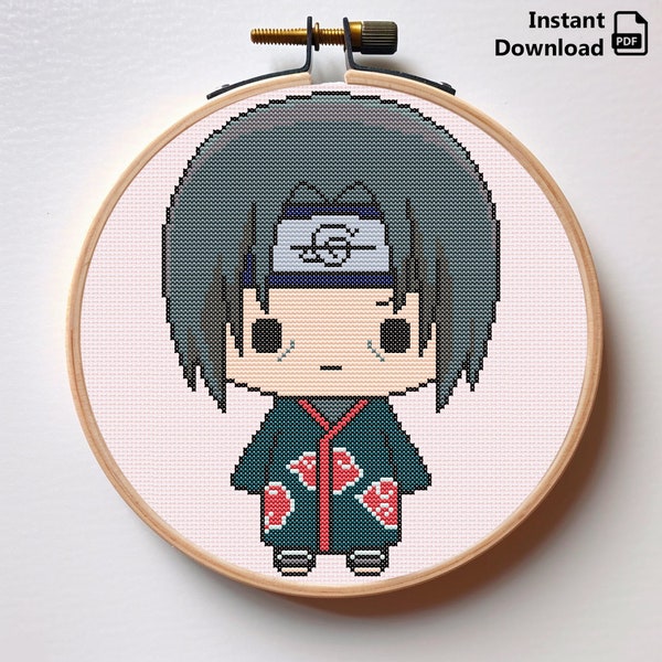 Cross stitch anime cross stitch pattern cross stitch ninja cross-stitch for kids cross stitch present cross-stitch PDF