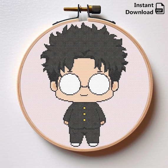 Okarun Chibi Anime Cross Stitch Pattern (PDF) - Etsy