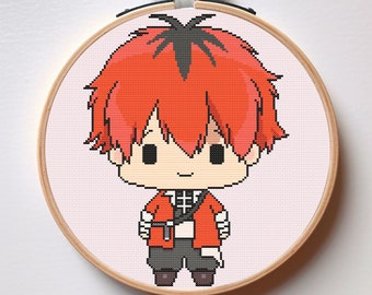 Patrón de punto de cruz de Anime Mage Chibi (PDF)
