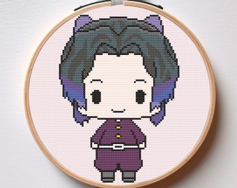 Patrón de punto de cruz de Anime Chibi - Mascota Demonio (PDF)