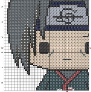 Kit Broderie Point De Croix - Motif Manga/anime Imprimé - Tissu 11CT 40x50 Cm - Débutant Et Avancé