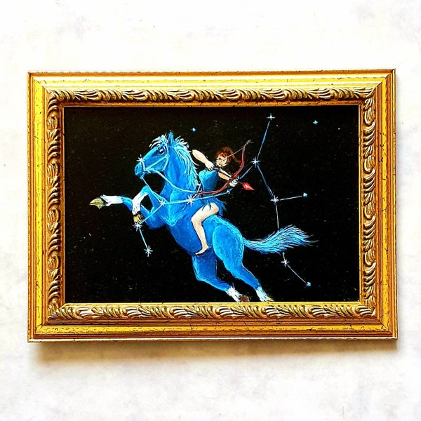 Sagittarius Zodiac Sign Original Oil Painting