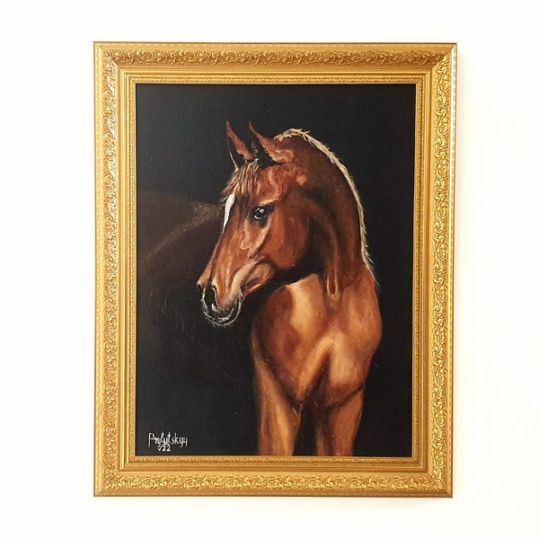 Horse Original Oil Painting, Wall Art, Art Home Decor, Animal,